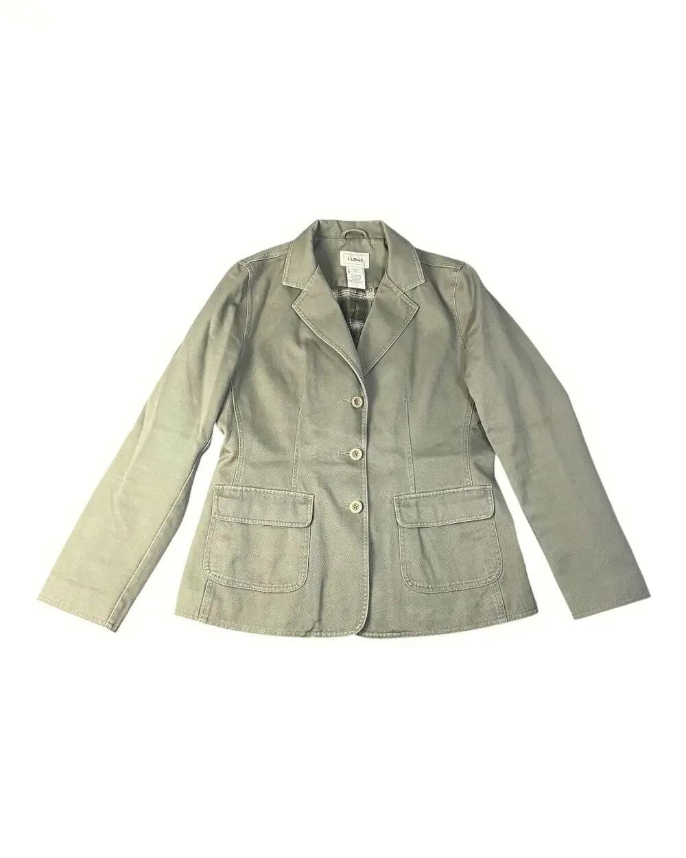 L.L. Bean Women’s Sage Green Medium Regular 100% Cotton Blazer